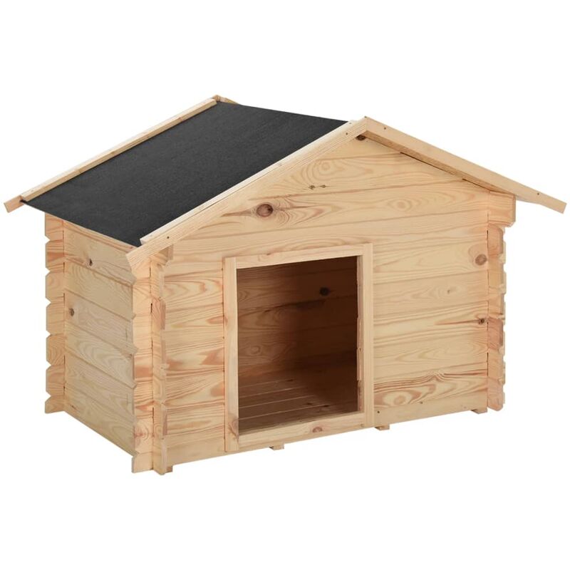 

Caseta para perros madera maciza de pino 125x80x100 cm 14 mm - Youthup