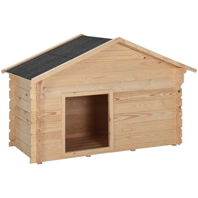 

Caseta para perros madera maciza de pino 150x80x100 cm 14 mm - Youthup