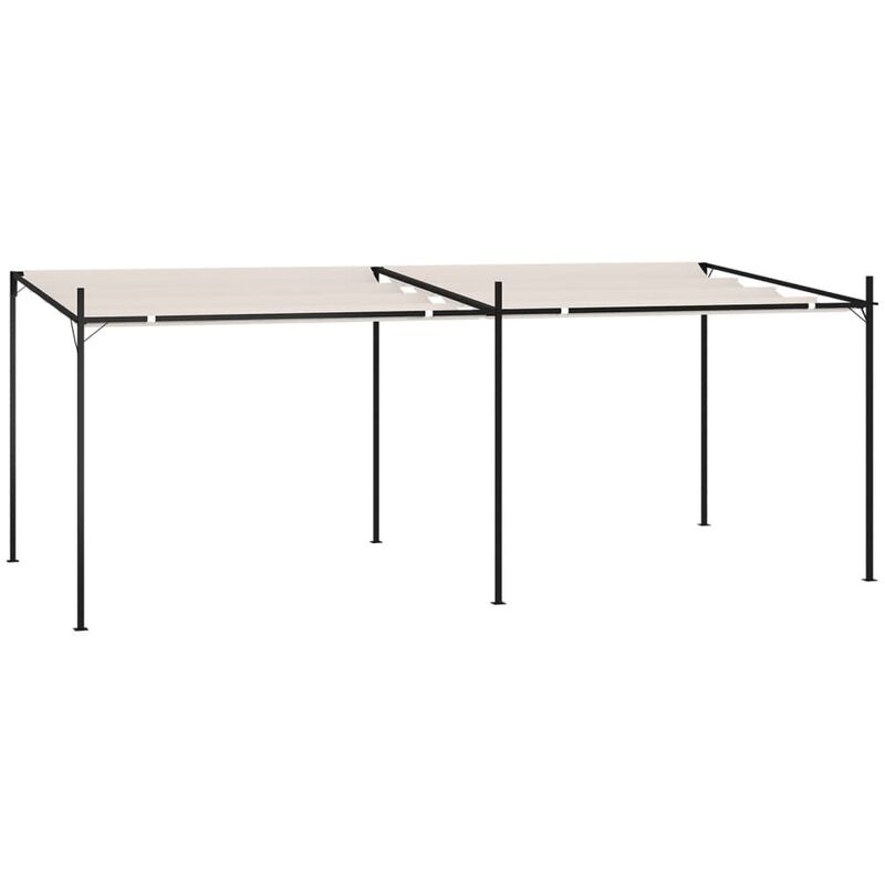 

YOUTHUP Cenador con techo retráctil crema 600x300x233 cm - Crema