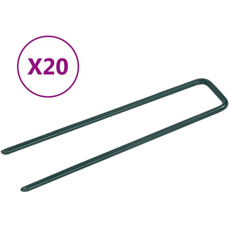 

Clavos para césped artificial 20 piezas de hierro forma de U - Youthup