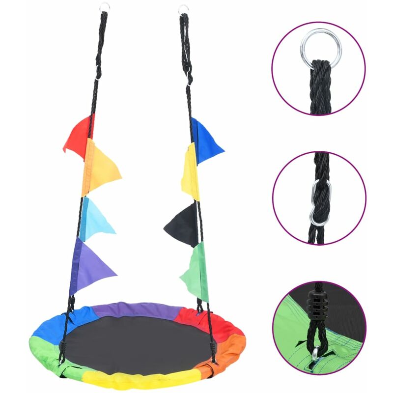 

Columpio arco iris con banderines 100 cm - Multicolor - Youthup