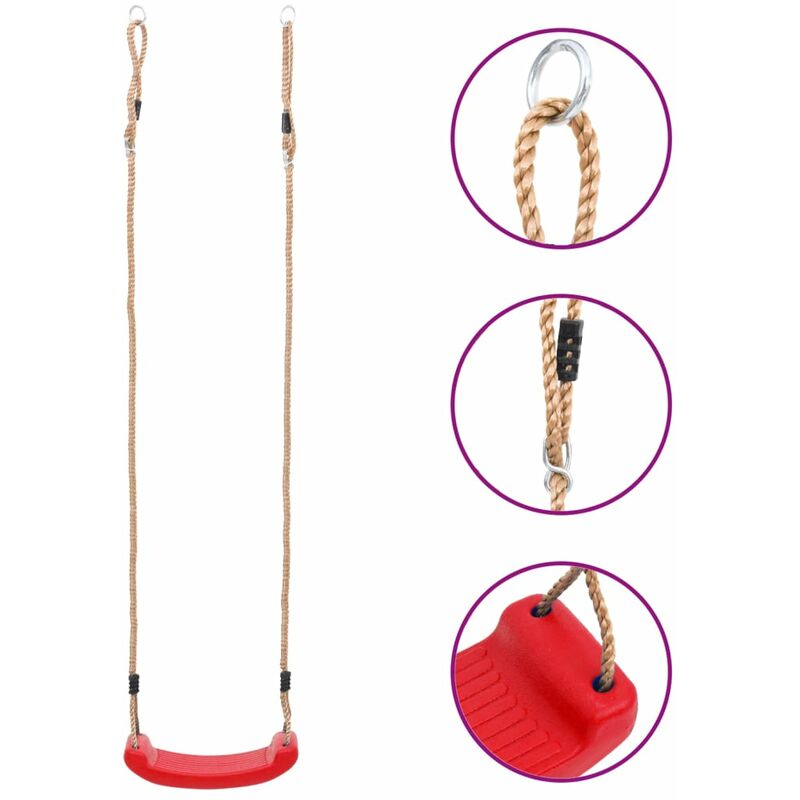 

Columpio de asiento para niños rojo - Rojo - Youthup