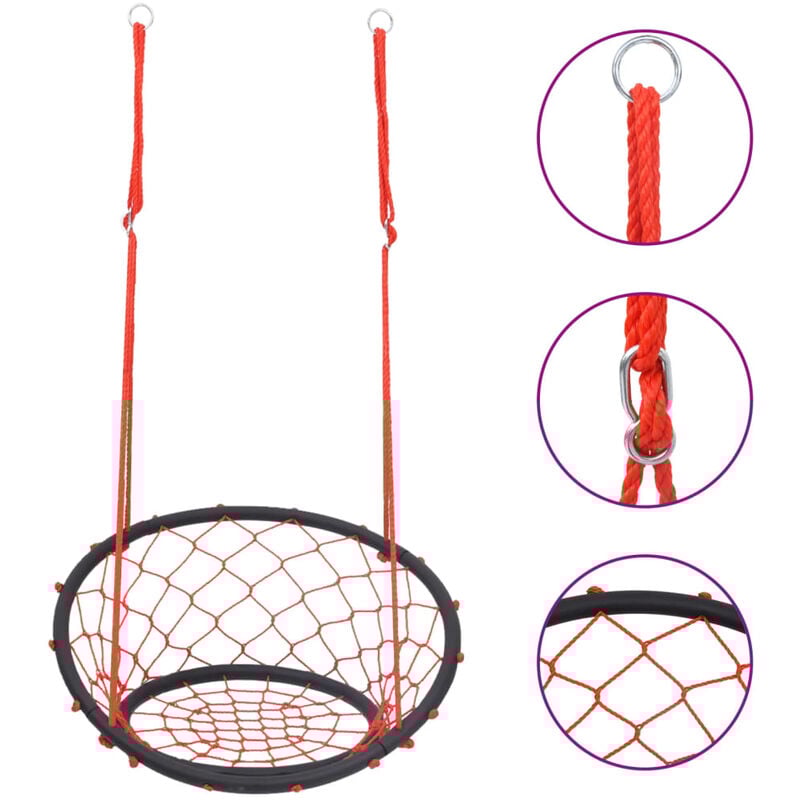 

Columpio de red 60 cm - Rojo - Youthup