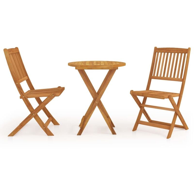 

Comedor de jardín plegable 3 piezas madera maciza de acacia - Marrón - Youthup