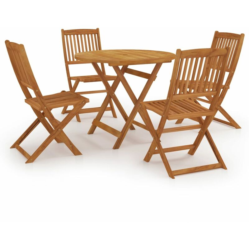 

Comedor de jardín plegable 5 piezas madera maciza de acacia - Marrón - Youthup