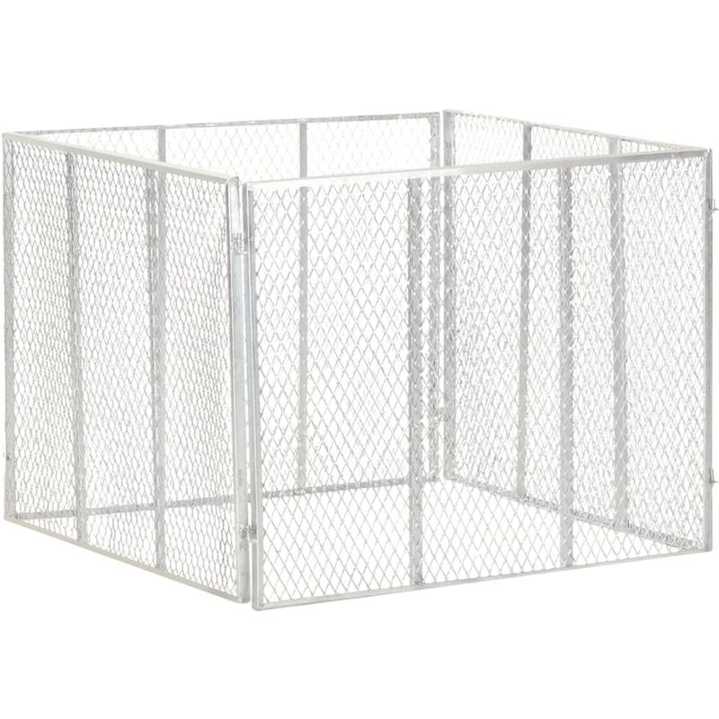 

Compostador de jardín hierro galvanizado 100x100x77 cm - Plateado - Youthup