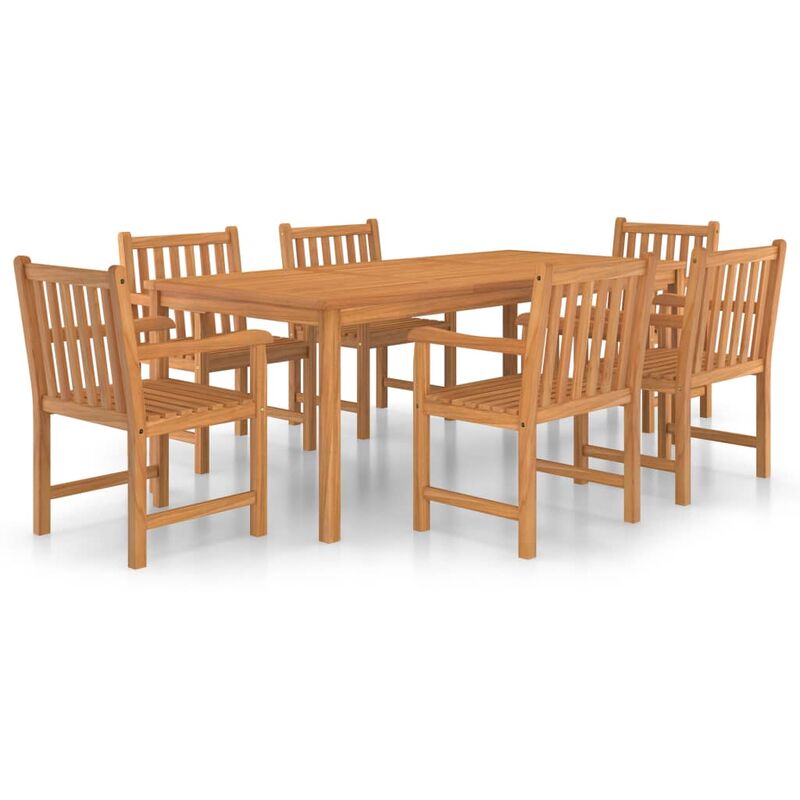 

Conjunto de comedor de jardín 7 piezas madera maciza de teca - Marrón - Youthup