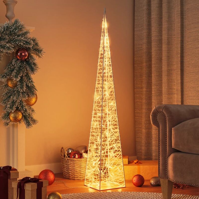 

YOUTHUP Cono de luz LED redondo decorativo acrílico blanco cálido 120cm