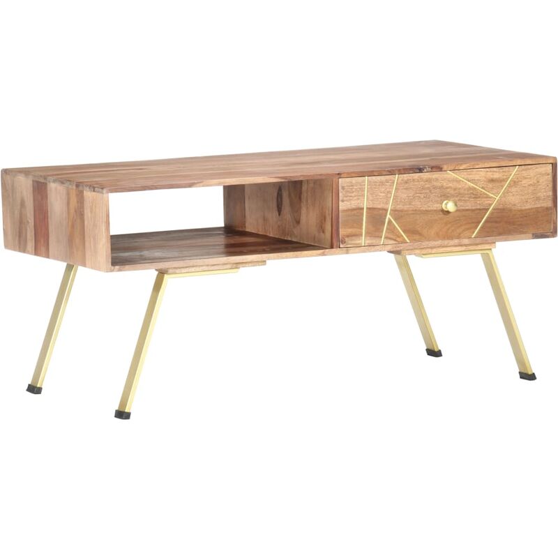Couchtisch 95×50×42 cm Massivholz Palisander - Braun - Youthup