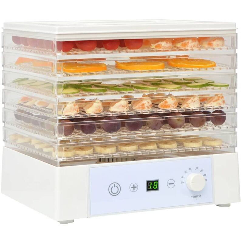 

Deshidratador de alimentos con 6 bandejas 250 W blanco - Blanco - Youthup