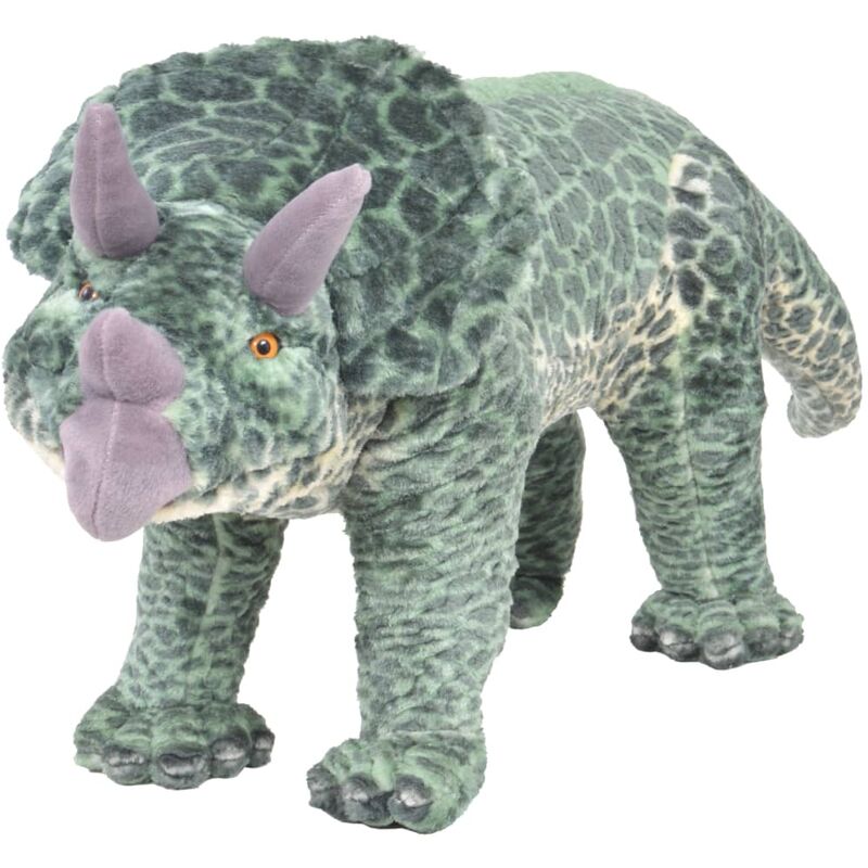 

Dinosaurio Tricerátops de peluche de pie verde XXL - Verde - Youthup