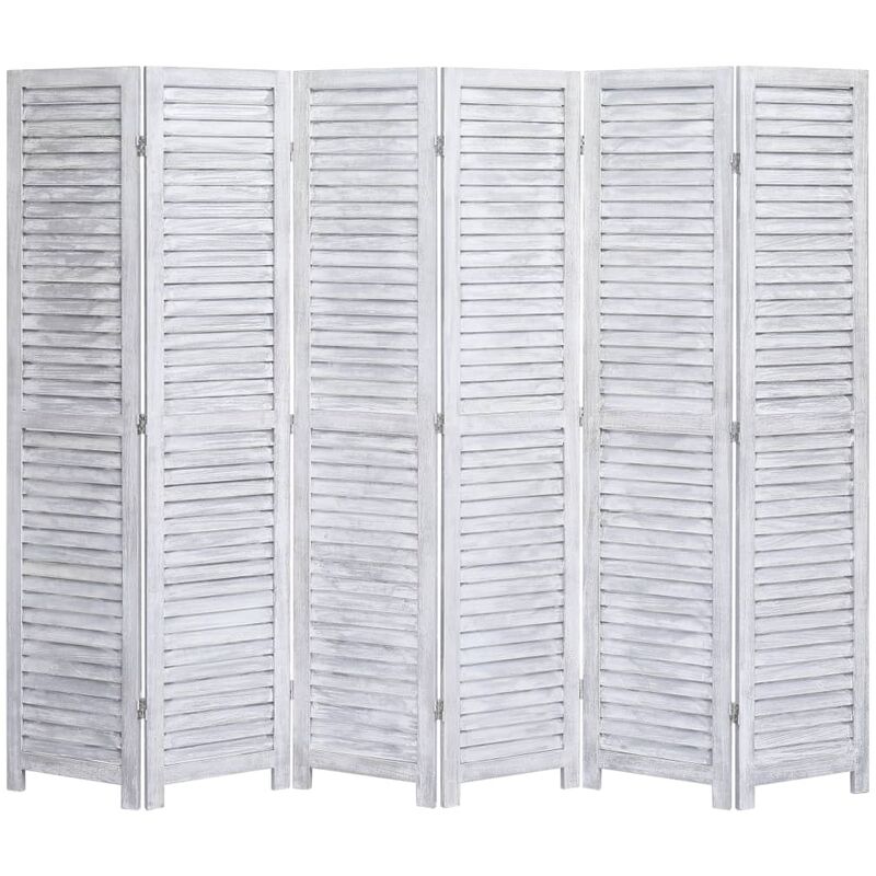 YOUTHUP Divisorio a 6 Pannelli Grigio 210x165 cm in Legno - Grigio