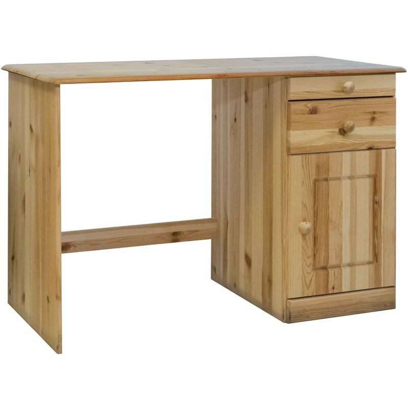 

Escritorio con cajones de madera maciza de pino 110x50x74 cm - Marrón - Youthup