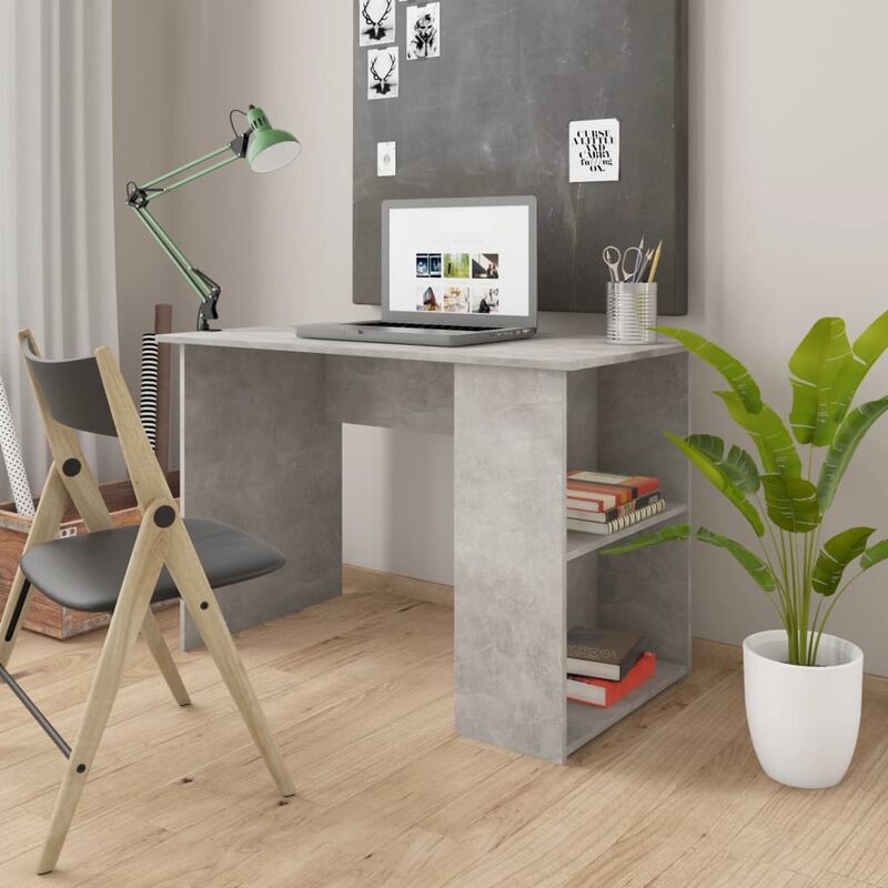 

YOUTHUP Escritorio de aglomerado gris hormigón 110x60x73 cm - Gris