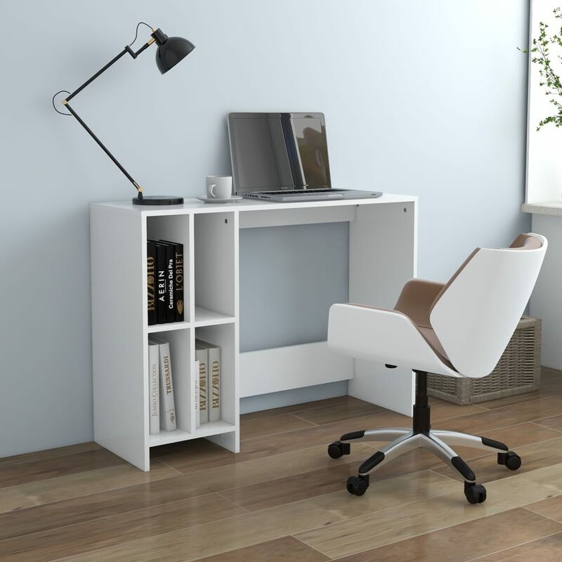 

Escritorio notebook de aglomerado blanco 102,5x35x75 cm - Blanco - Youthup
