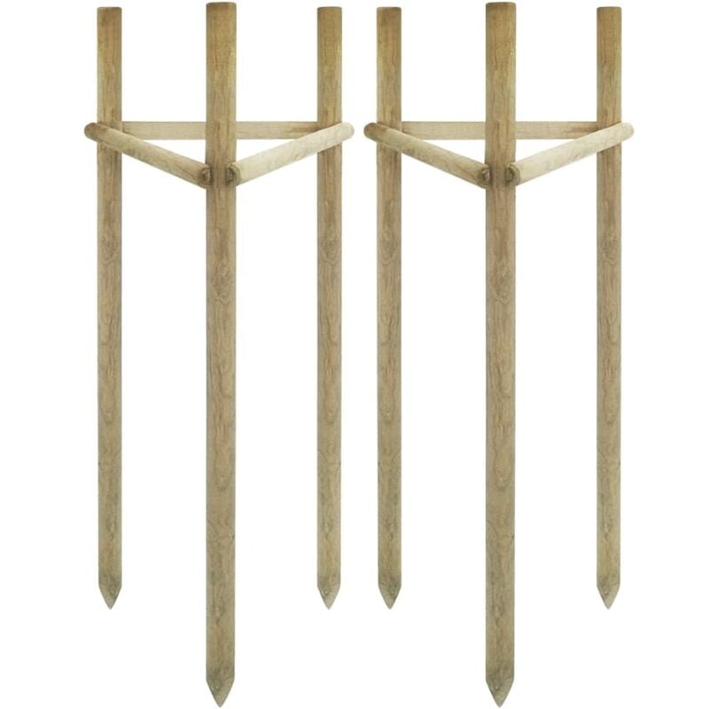 

Estacas de árbol 2 uds madera pino impregnada 50x45x170 cm - Marrón - Youthup