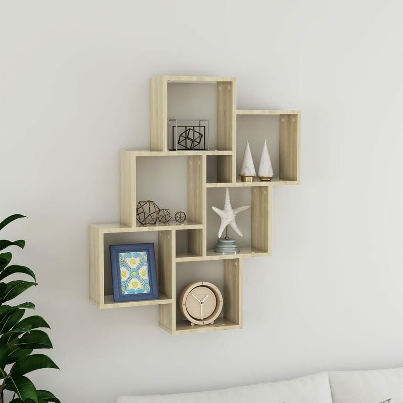 

Estante de cubo de pared aglomerado color roble 78x15x93cm - Marrón - Youthup