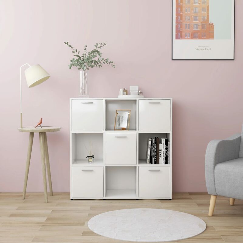 

YOUTHUP Estantería de aglomerado blanco 90x30x90 cm - Blanco