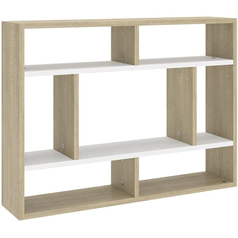 

Estantería pared aglomerado blanco roble Sonoma 75x16x55 cm - Beige - Youthup
