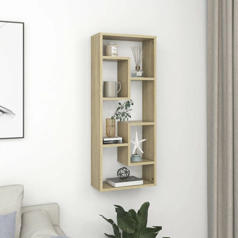 

Estantería pared aglomerado color roble Sonoma 36x16x90 cm - Marrón - Youthup