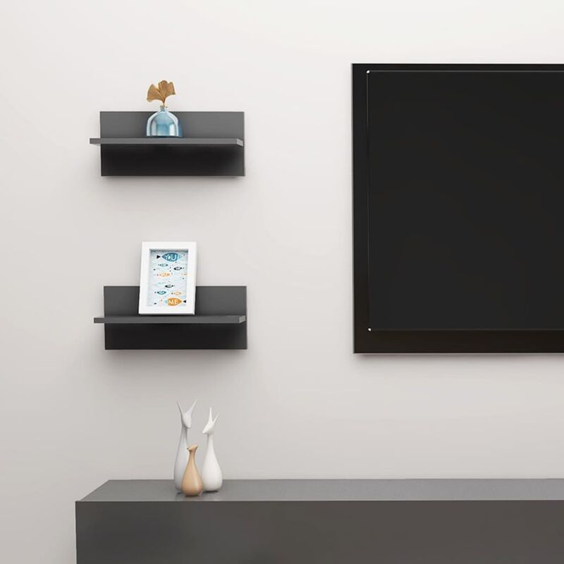 

Estantes de pared 2 unidades aglomerado gris 40x11,5x18 cm - Gris - Youthup