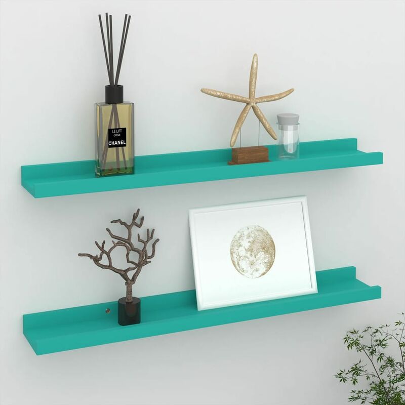 

Estantes de pared 2 unidades azul 60x9x3 cm - Azul - Youthup