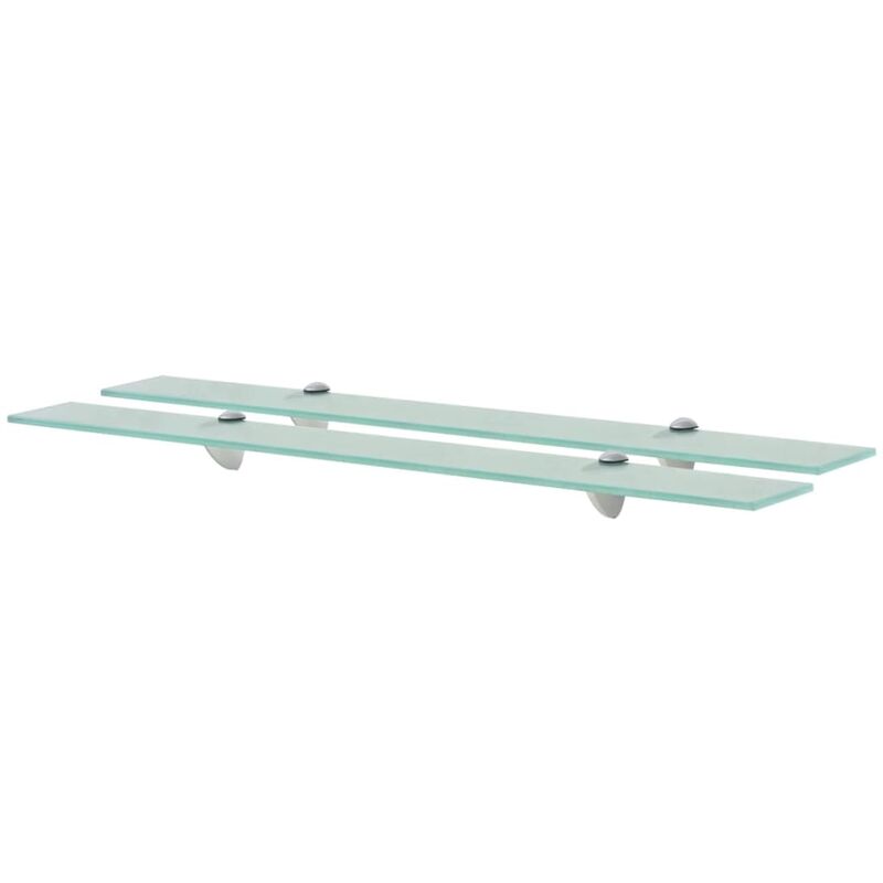 

YOUTHUP Estantes flotantes 2 unidades vidrio 8 mm 80x10 cm - Transparente