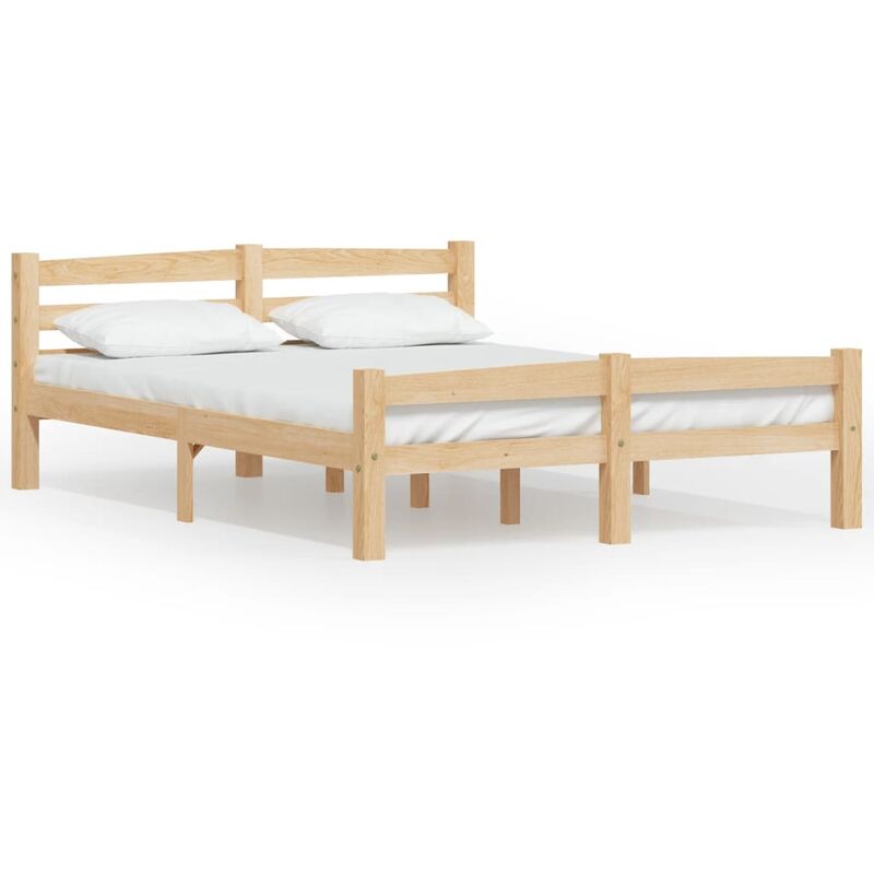 

YOUTHUP Estructura de cama de madera maciza de pino 120x200 cm - Marrón