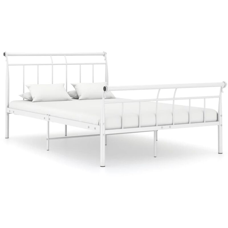

Estructura de cama de metal blanco 120x200 cm - Blanco - Youthup