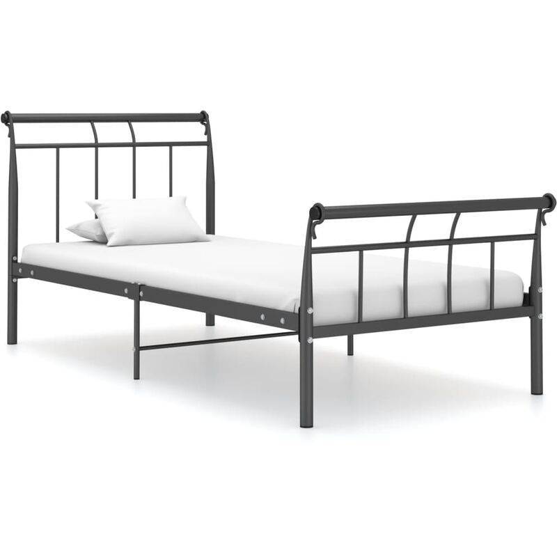 

Estructura de cama de metal negro 90x200 cm - Negro - Youthup