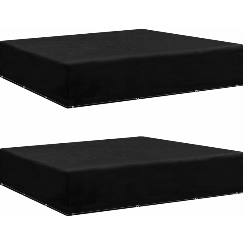 

Fundas para muebles de jardín 2 uds 12 ojales 250x250x70 cm - Negro - Youthup