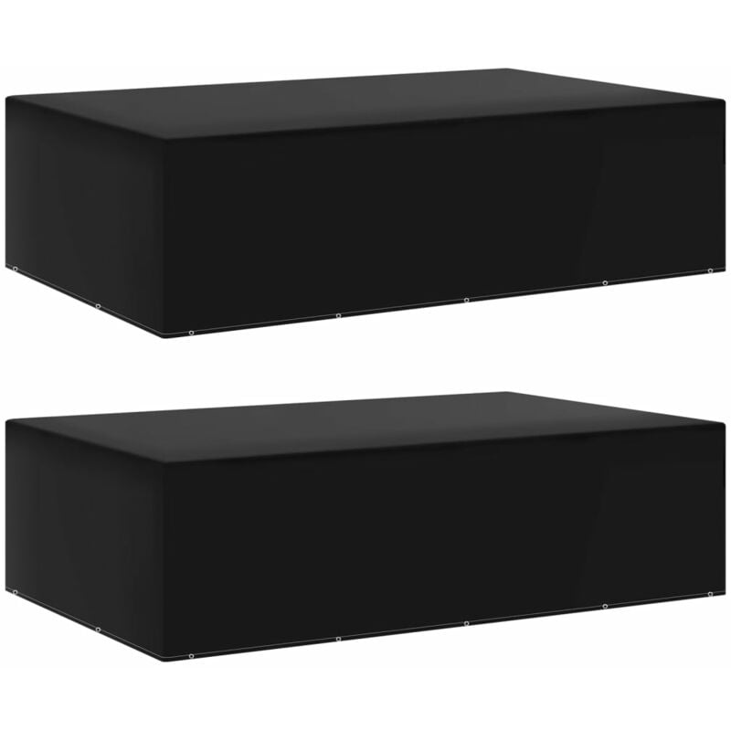 

Fundas para muebles de jardín 2 uds 12 ojales 325x205x90 cm - Negro - Youthup