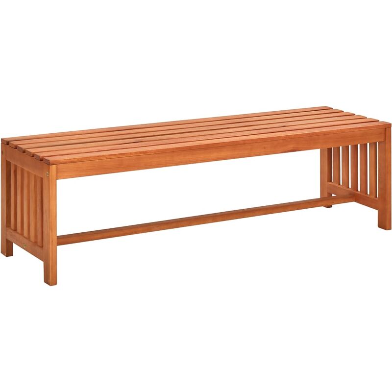 Gartenbank 130 cm Eukalyptus Massivholz - Braun - Youthup