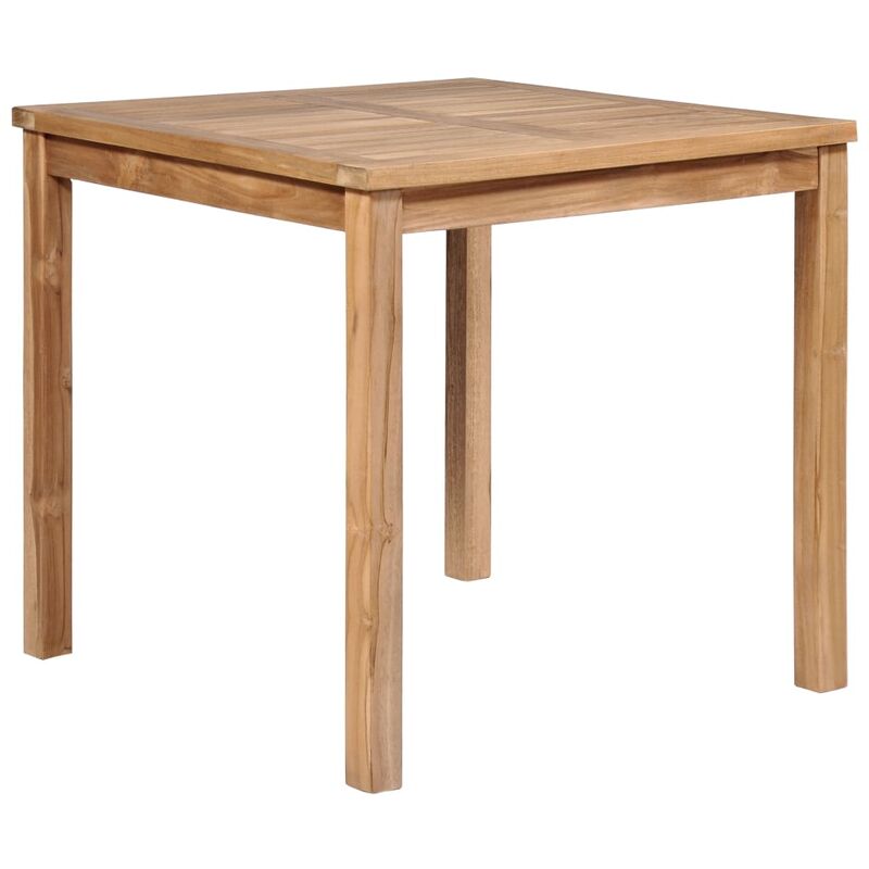 Gartentisch 80 x 80 x 77 cm Teakholz Massiv - Braun - Youthup