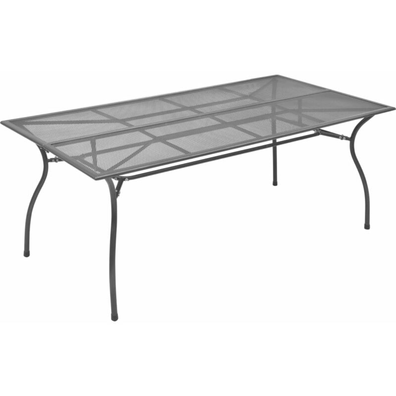 Gartentisch Anthrazit 170x83x72 cm Stahlgewebe - Grau - Youthup
