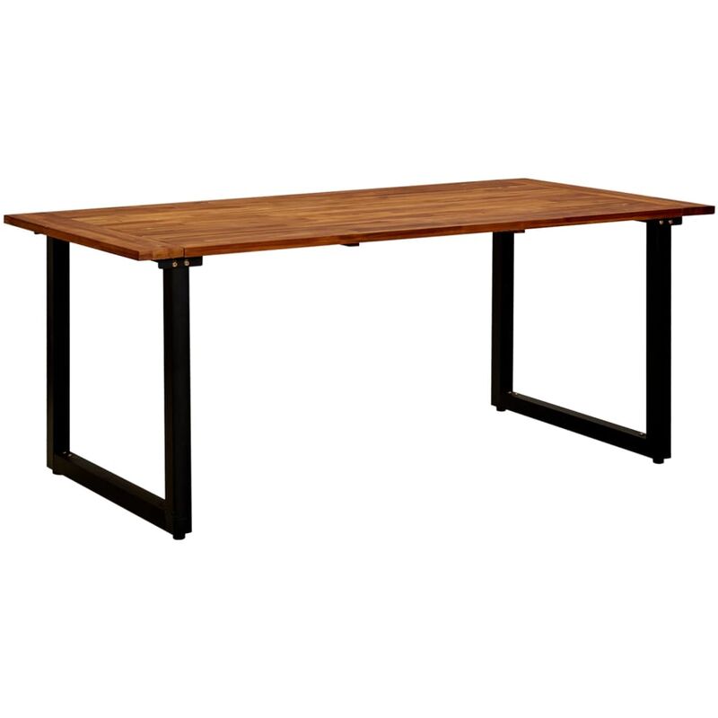 Gartentisch mit Beinen in U-Form 180×90×75 cm Akazie Massivholz - Braun - Youthup