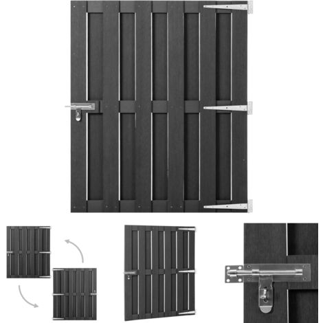 YOUTHUP Gartentor WPC 100x112 cm Grau