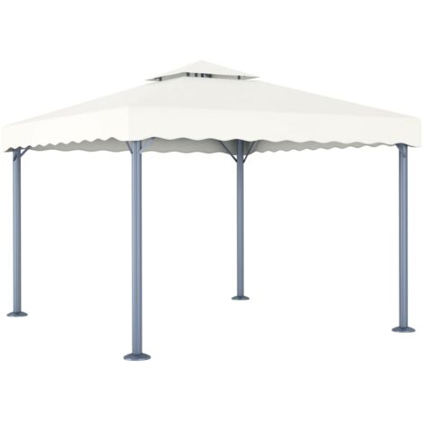 YOUTHUP Gazebo 300x300 cm Crema Alluminio