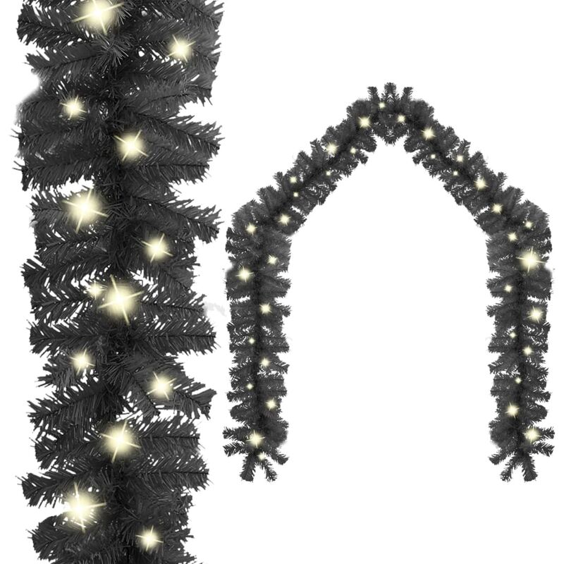 

Guirnalda de Navidad con luces LED negro 10 m - Negro - Youthup