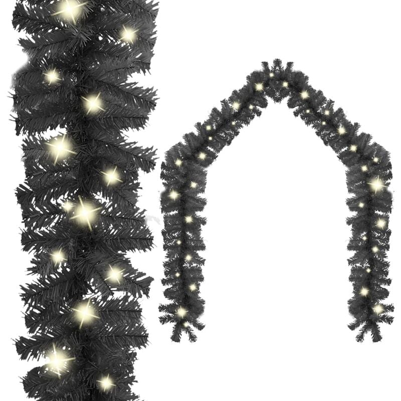 

Guirnalda de Navidad con luces LED negro 20 m - Negro - Youthup