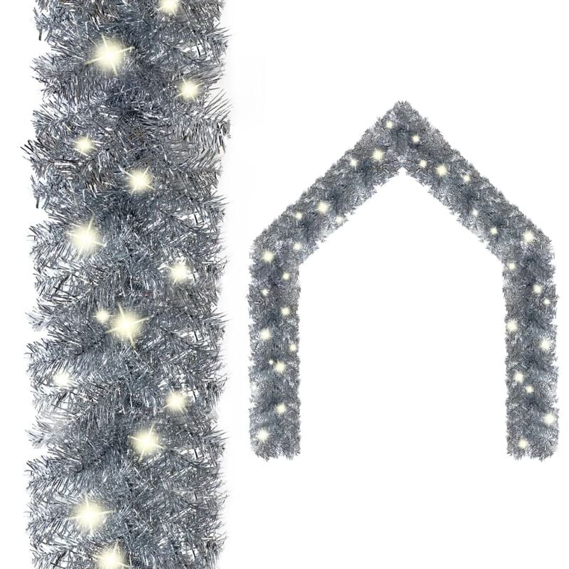 

Guirnalda de Navidad con luces LED plata 5 m - Plateado - Youthup