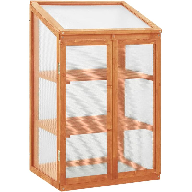 

Invernadero de madera de abeto 60x45x100 cm - Marrón - Youthup