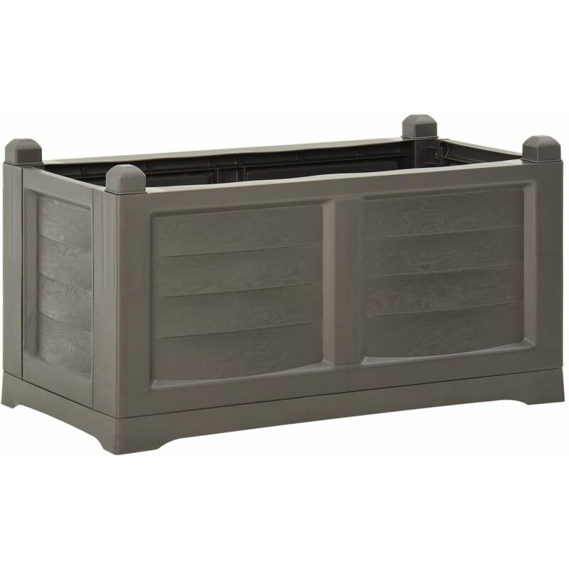

Jardinera gris 80x42,5x42 cm PP - Gris - Youthup