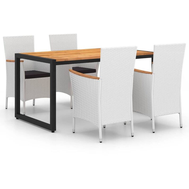 

Juego de comedor para jardín 5 piezas - Blanco - Youthup