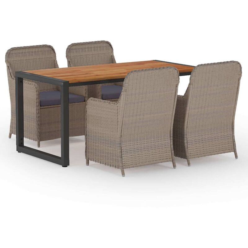 

Juego de comedor para jardín 5 piezas marrón - Marrón - Youthup