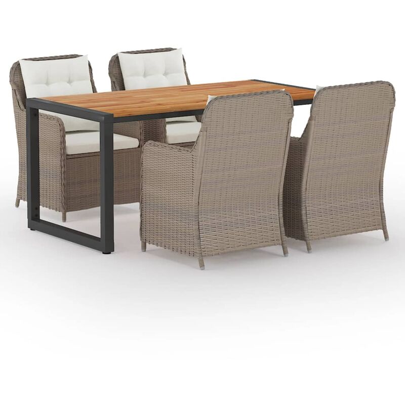 

Juego de comedor para jardín 5 piezas marrón - Marrón - Youthup