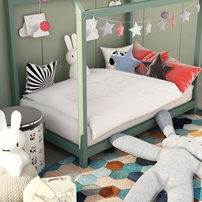 

YOUTHUP Juego de edredón infantil 3 piezas blanco 100x135 cm/40x60 cm - Blanco