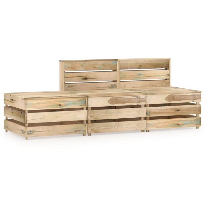 

Juego de muebles de jardín 3 pzas madera pino impregnada verde - Verde - Youthup