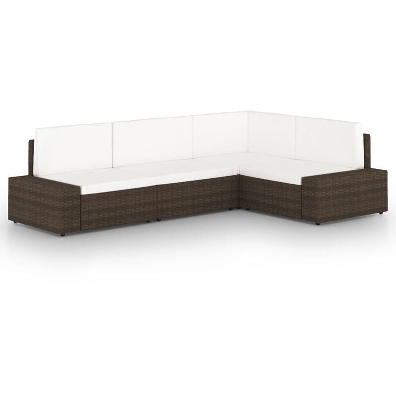 

Juego de muebles de jardín 4 piezas ratán sintético marrón - Marrón - Youthup