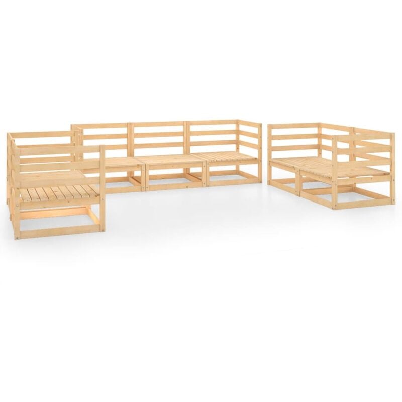 

Juego de muebles de jardín 7 piezas madera pino maciza - Marrón - Youthup
